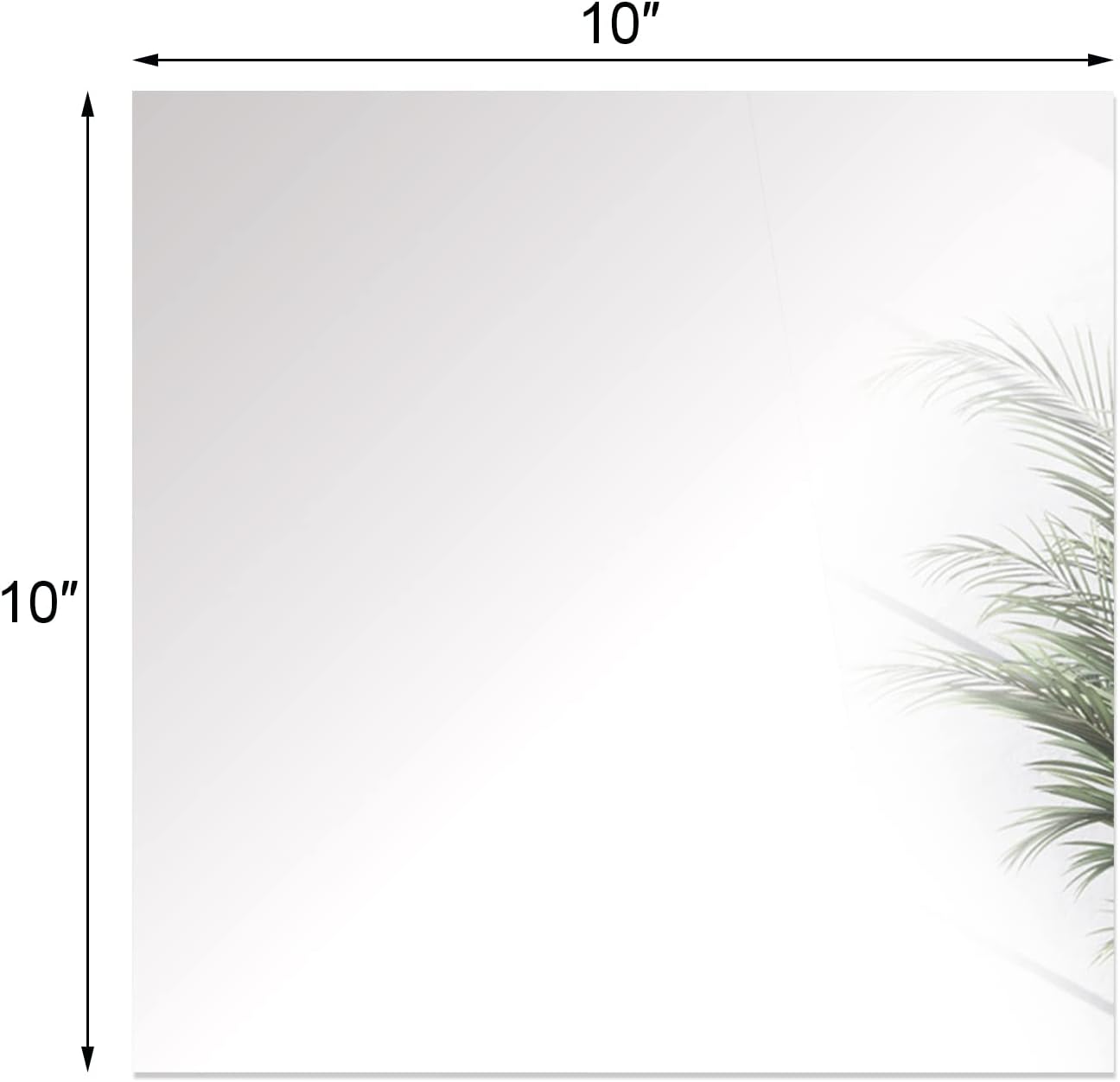 Set of 12 Square Mirror Candle Plate Set - 25×25cm/10×10 Inch Frameless Mirrors Trays Wall Mounted Glass Mirror Tiles Wedding Centerpieces for Table, Party Decor, Crafts