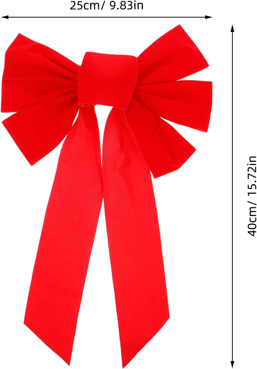4Pcs Large Red Bows Christmas Door Bow Christmas s for Front Door Wreath Garland Tree Decor Indoor Outdoor Holiday Decorations