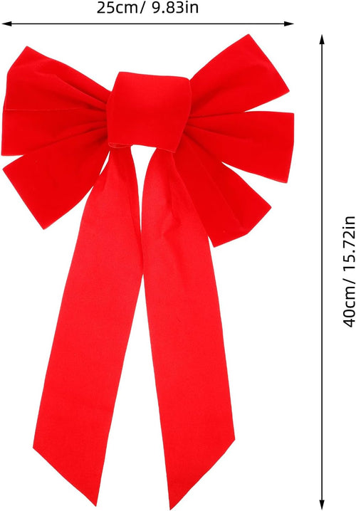 4Pcs Large Red Bows Christmas Door Bow Christmas s for Front Door Wreath Garland Tree Decor Indoor Outdoor Holiday Decorations