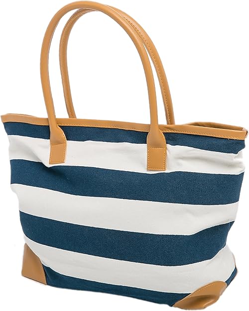 Beach Bag Women's Shoulder Bag Shopper 46 x 32 CMS Summer Bag Nautical Stripes