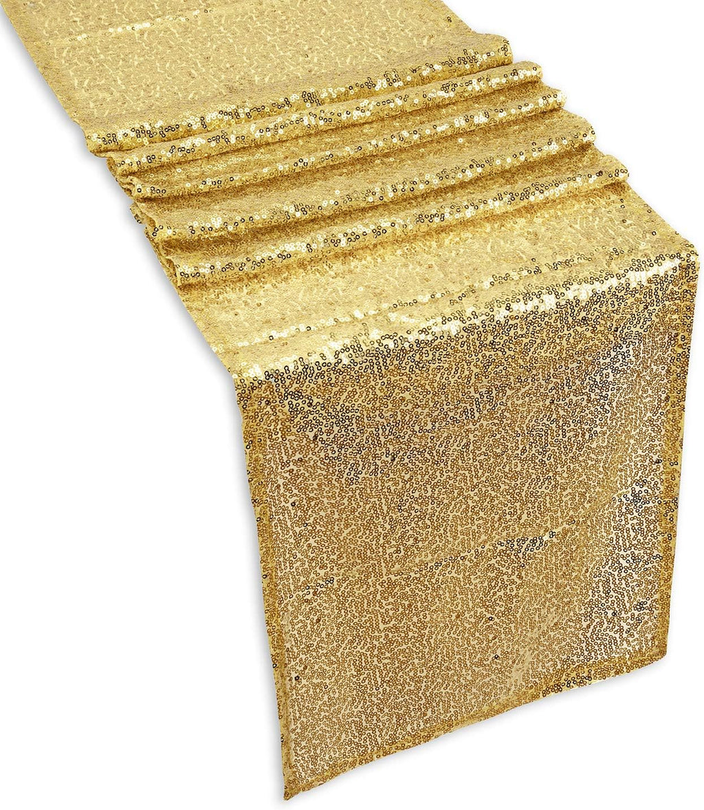 Table Runner Gold Glitter Table Runner 12x72 Inch Christmas Runner for Table Glitter Dining Table