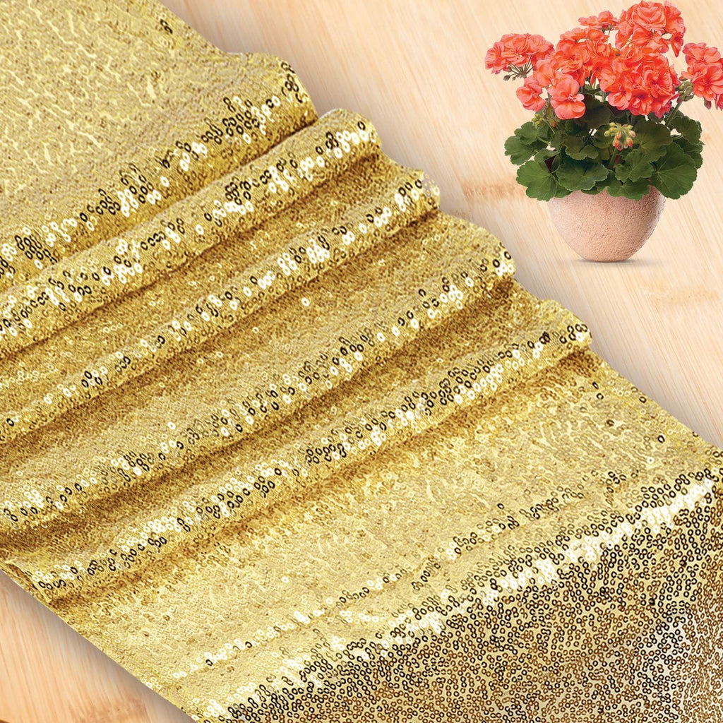 Table Runner Gold Glitter Table Runner 12x72 Inch Christmas Runner for Table Glitter Dining Table