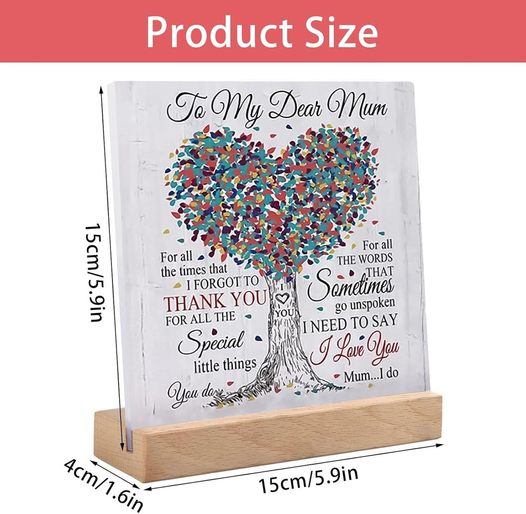 Mother's Day Gifts for Mum, Desk Decor Sign Personalised Mothers Day Gift