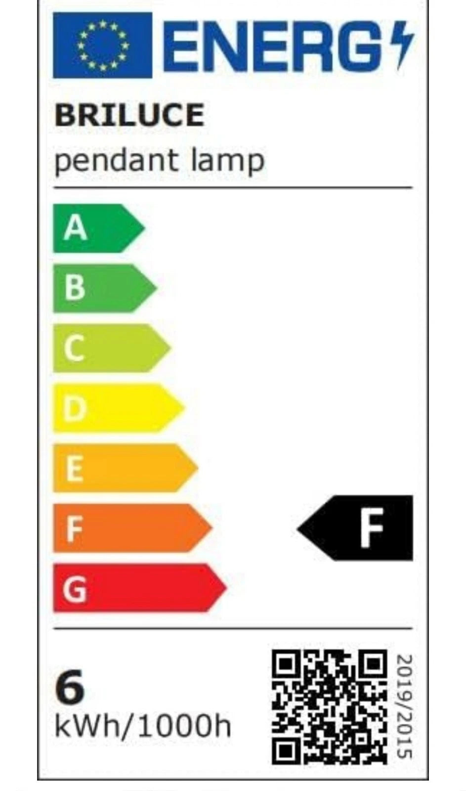 BRUILUCE Modern Black Small Pendant Light With Hardwired Cord For Ceiling E27