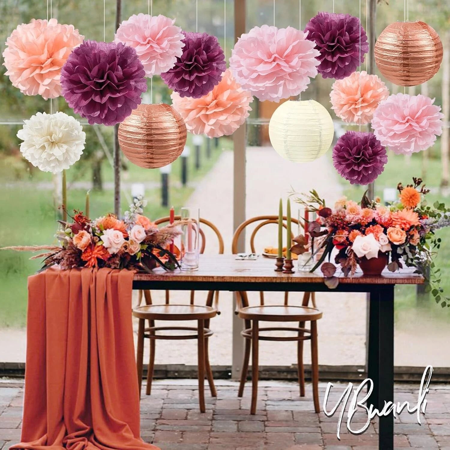 16 Pcs Party Decorations, Wedding Table,Bridal Shower ,Birthday -Rose Gold