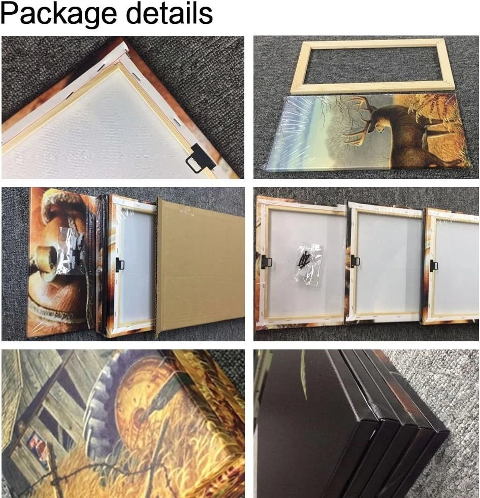 TUMOVO Dragon Samurai Battle Scene Canvas Framed -40 x 60 cm