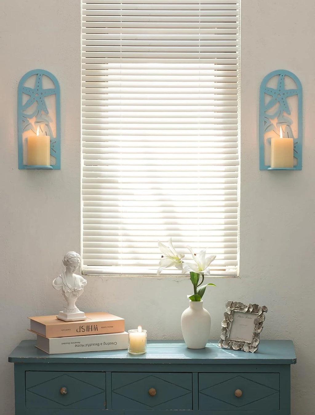 Sziqiqi Wall Candle Holders Coastal Style Starfish - Set of 2 Candle Holders