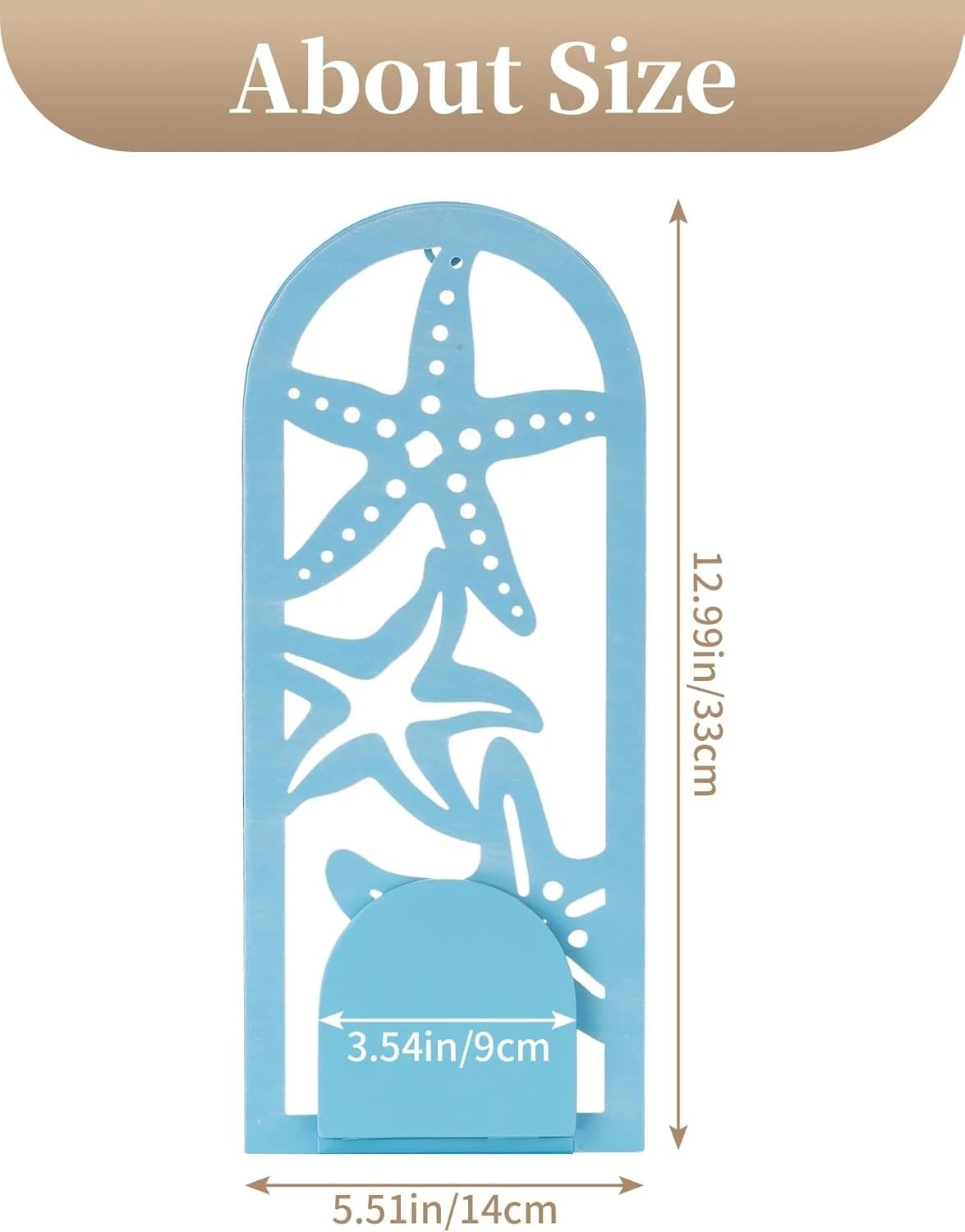 Sziqiqi Wall Candle Holders Coastal Style Starfish - Set of 2 Candle Holders