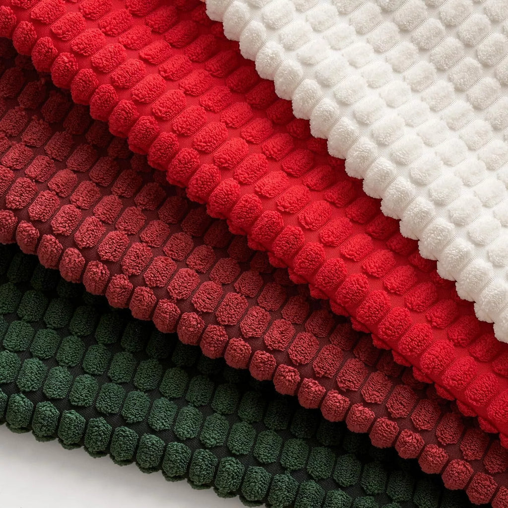 MIULEE Set of 4- Striped Corduroy Fabric Square-Christmas Series - 45cm x 45cm