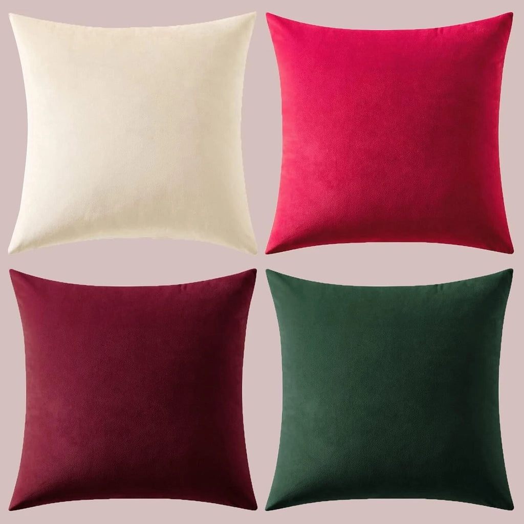 MIULEE Set of 4- Velvet Cushions Fabric Square-Christmas Series - 50cm x 50cm