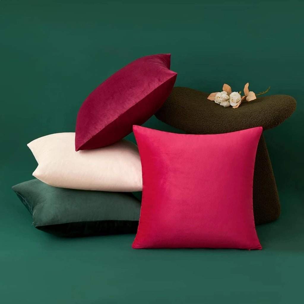 MIULEE Set of 4- Velvet Cushions Fabric Square-Christmas Series - 50cm x 50cm