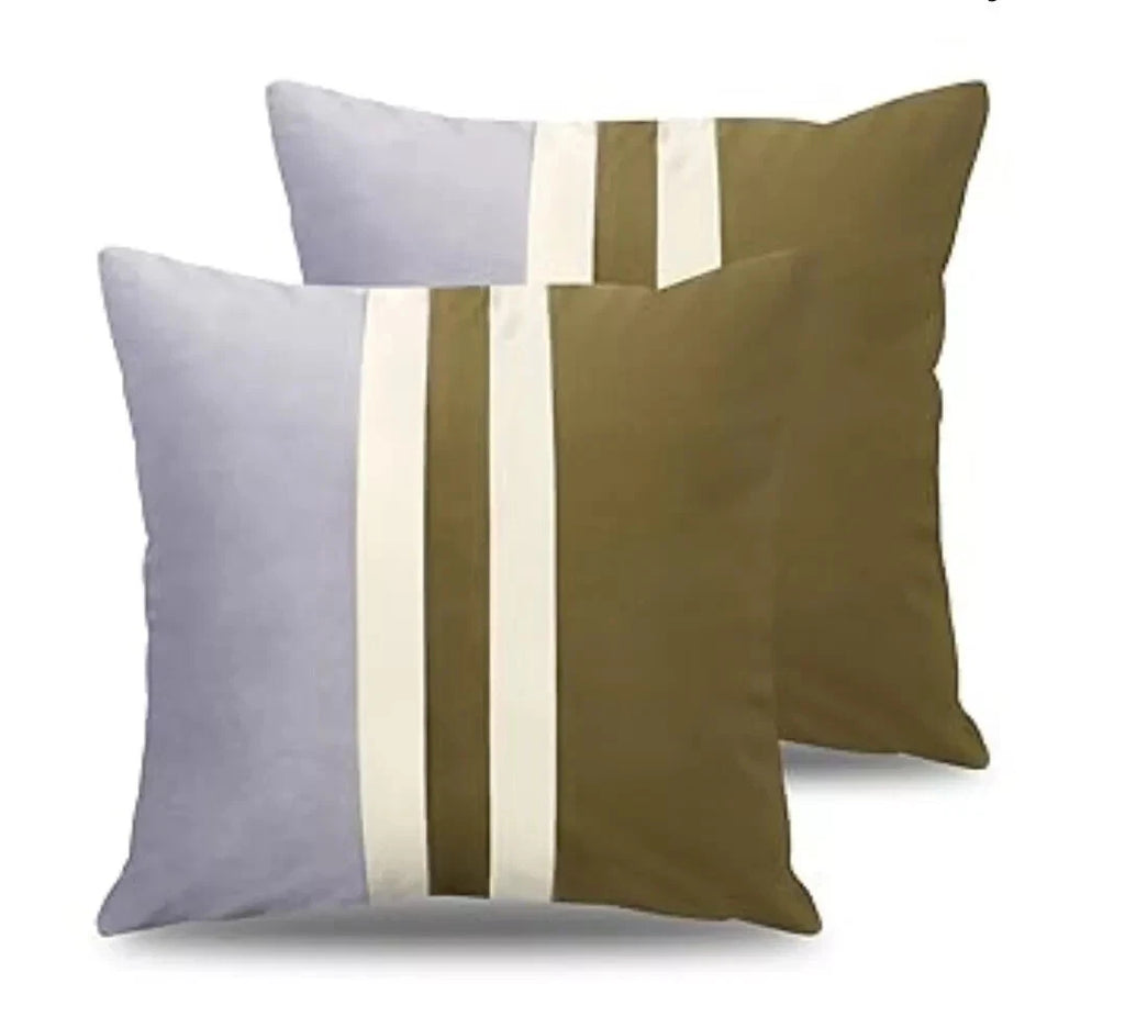 Dremisland Set of 2 - Boho Stripe Accent Cushion Covers -45cm x 45cm