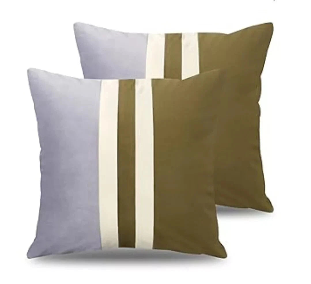 Dremisland Set of 2 - Boho Stripe Accent Cushion Covers -45cm x 45cm