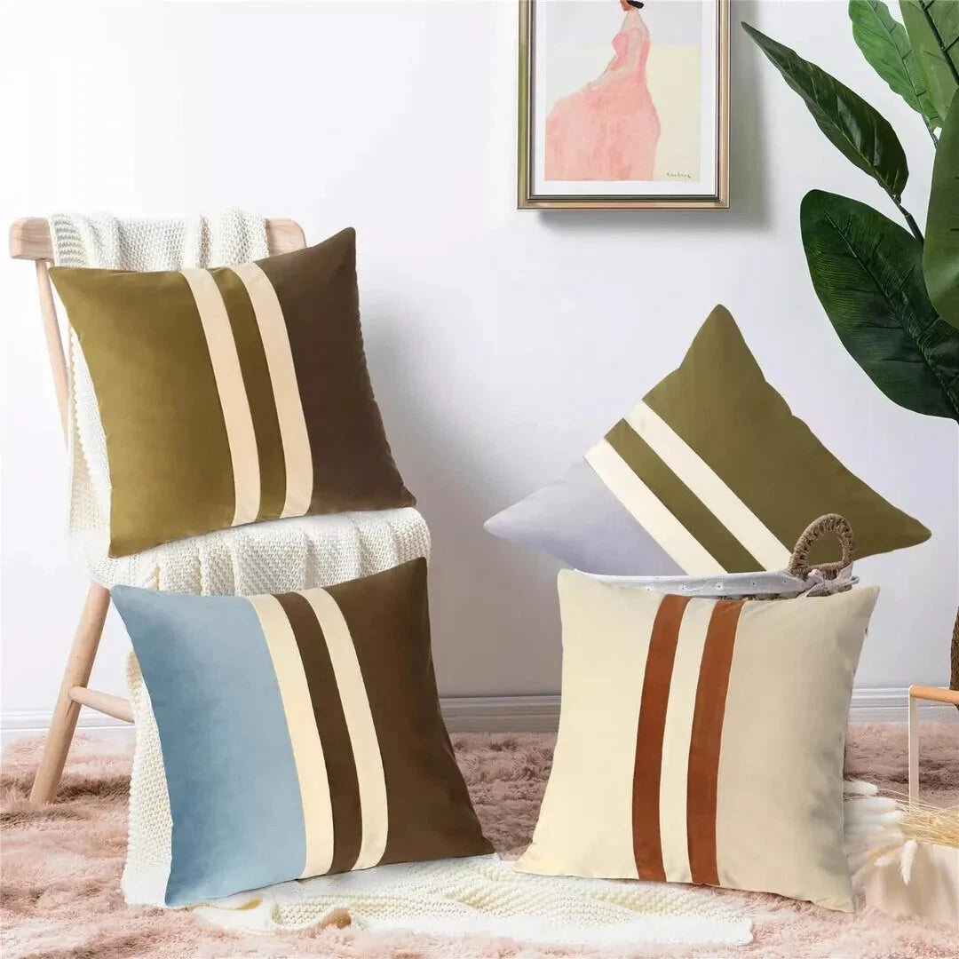 Dremisland Set of 2 - Boho Stripe Accent Cushion Covers -45cm x 45cm
