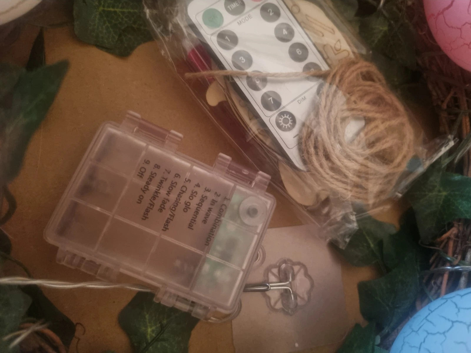 Light up Easter Egg Wreath – Colorful Front Door Decoration for Easter Holiday