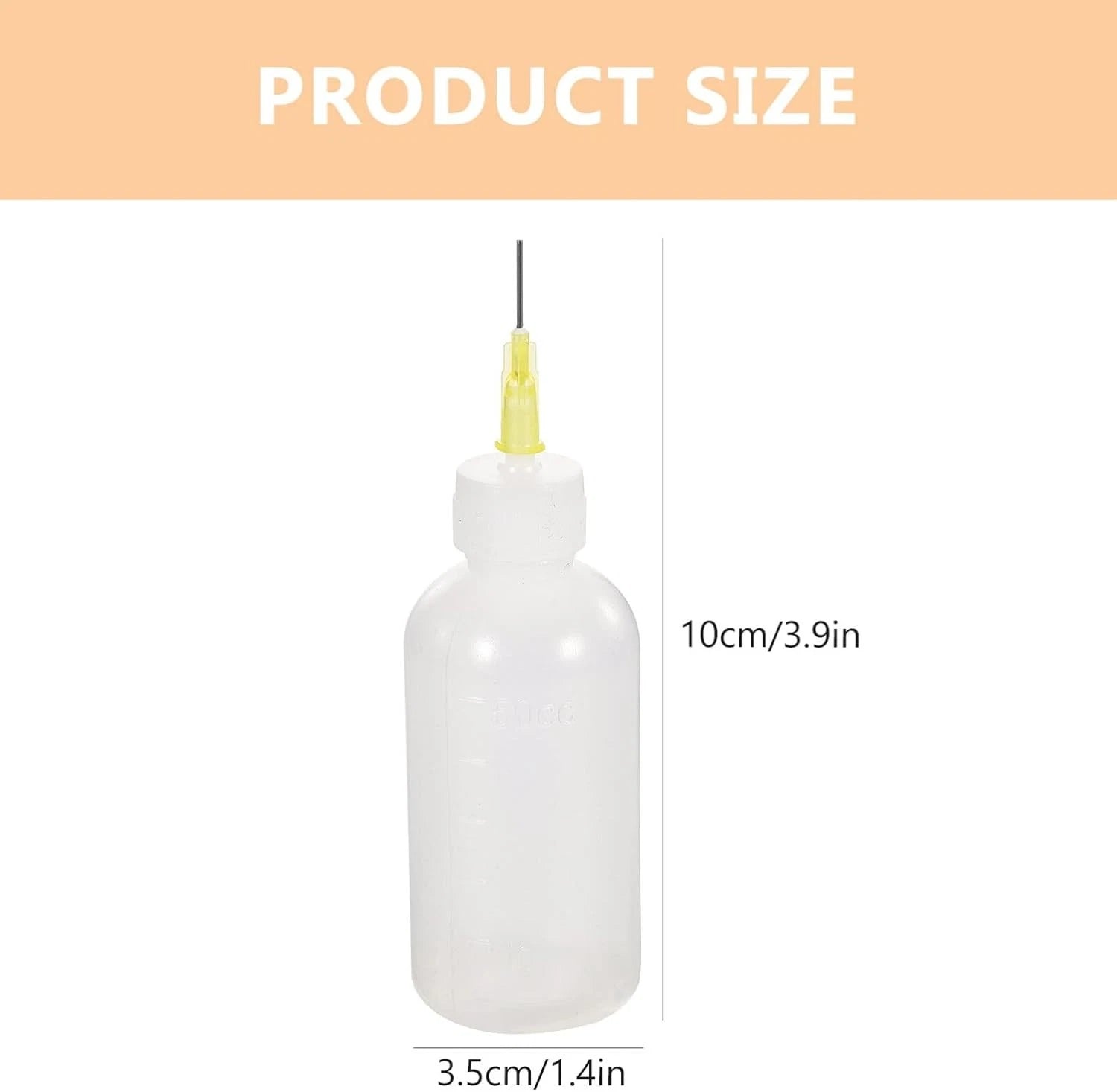 6 Pcs Dispensing Bottle- Perfect for Applying Henna or Patterns on anything