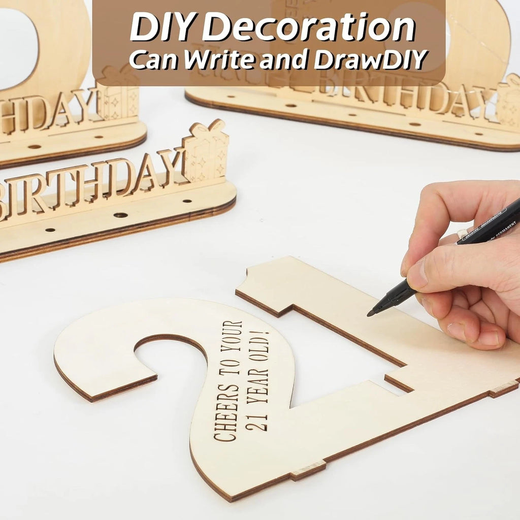 30th Birthday Decoration for Gifts / Wooden Signage- Plaque w/ LED String Lights