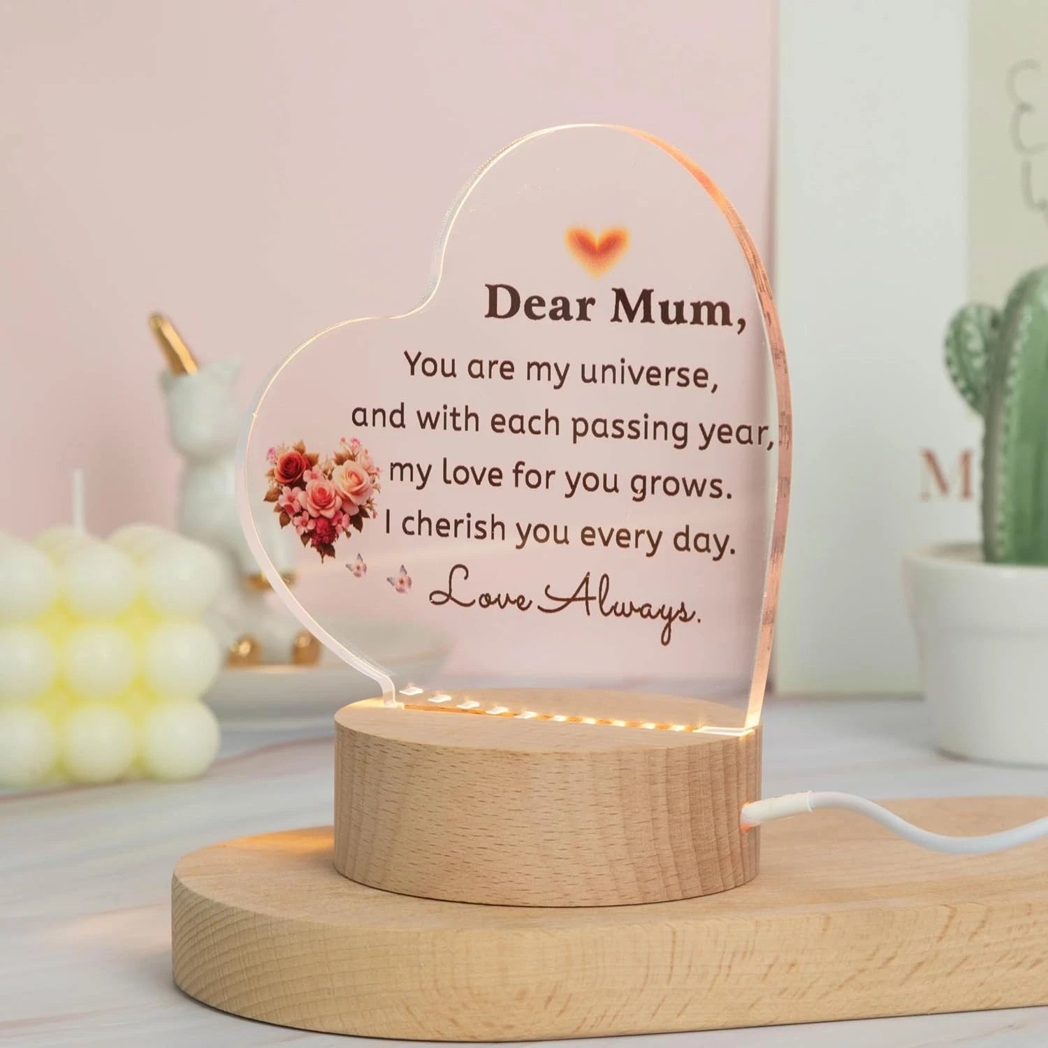 Gifts for Mum - Unique Mummy Birthday Gifts Night Light Decoration