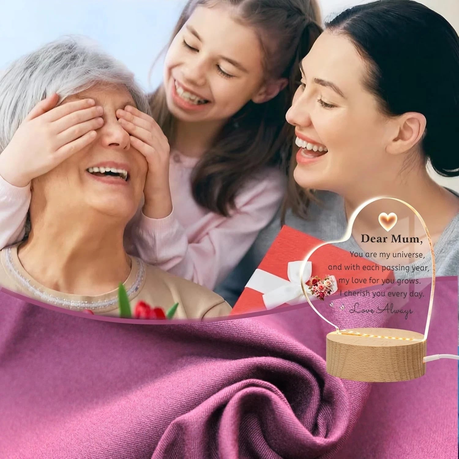 Gifts for Mum - Unique Mummy Birthday Gifts Night Light Decoration