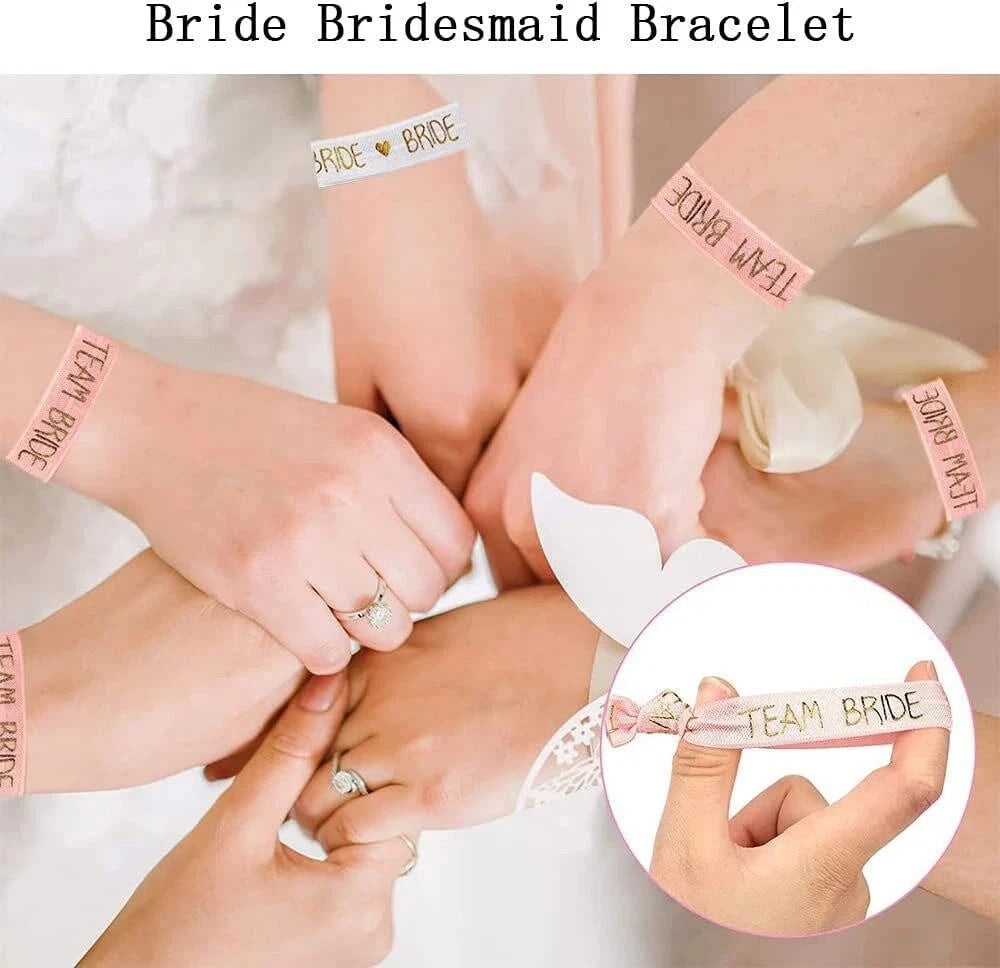 16pc Bridal Shower Bachelorette Party Decoration Bride To Be Sash Veil Tiara Set